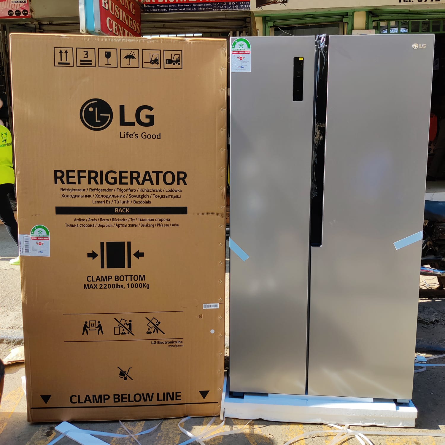 LG SIDE BY SIDE FRIDGE 519L GC-FB507PQAM